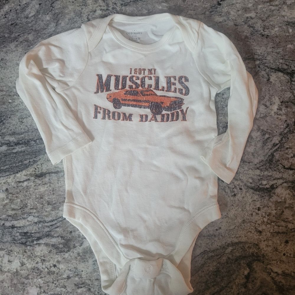 Muscle car onesie 12-18 month